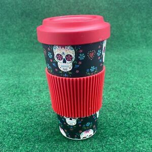 Cambridge Red Black Skull Print Lightweight Reusable Dishwasher Safe Coffee Mug